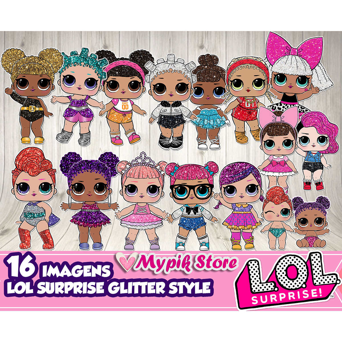 lol unicornio glitter