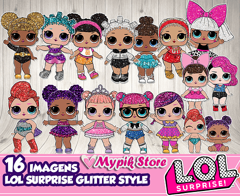 Kit Digital LOL Surprise Glitter Style para recuerdos personalizados