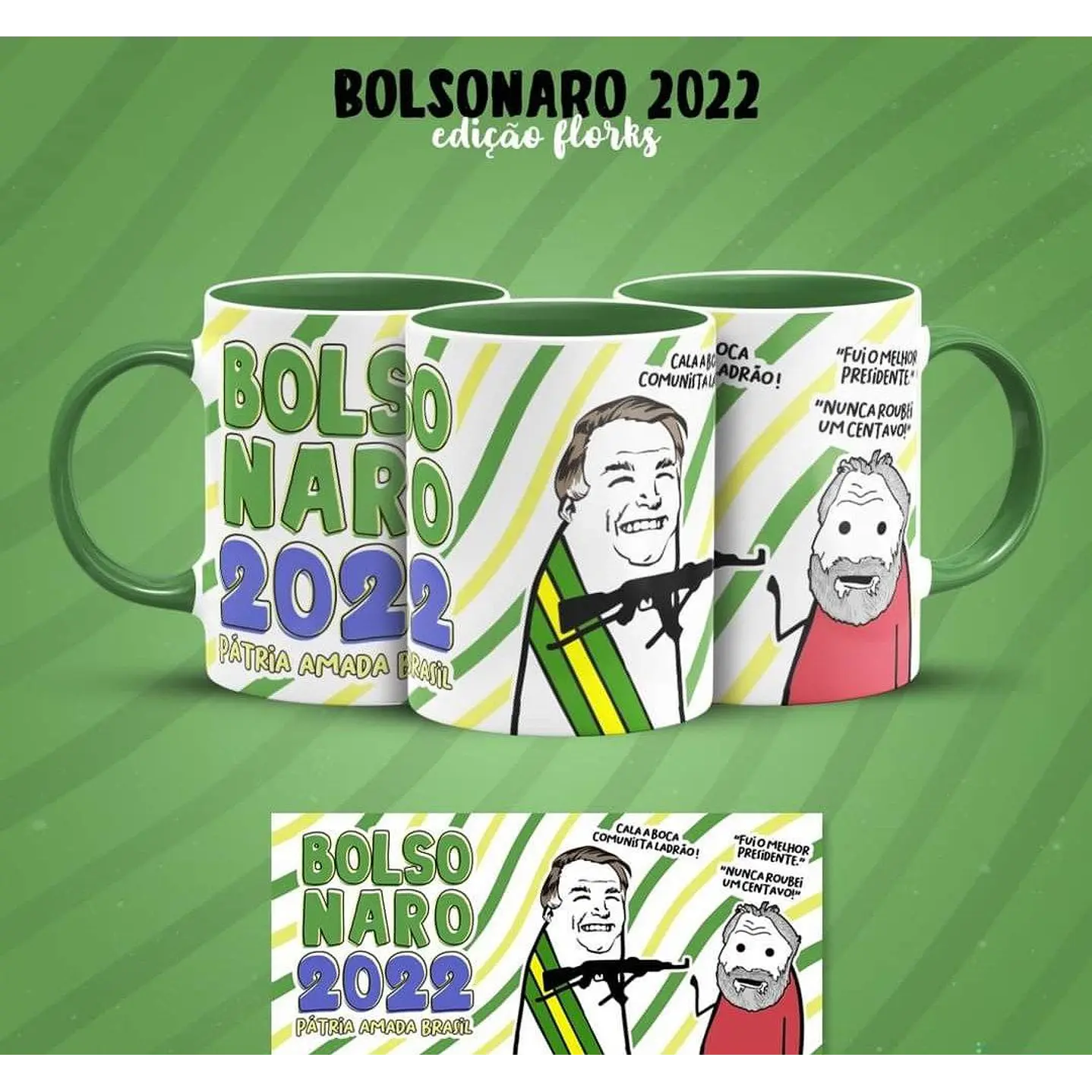 Artes Canecas Bolsonaro Flork 3