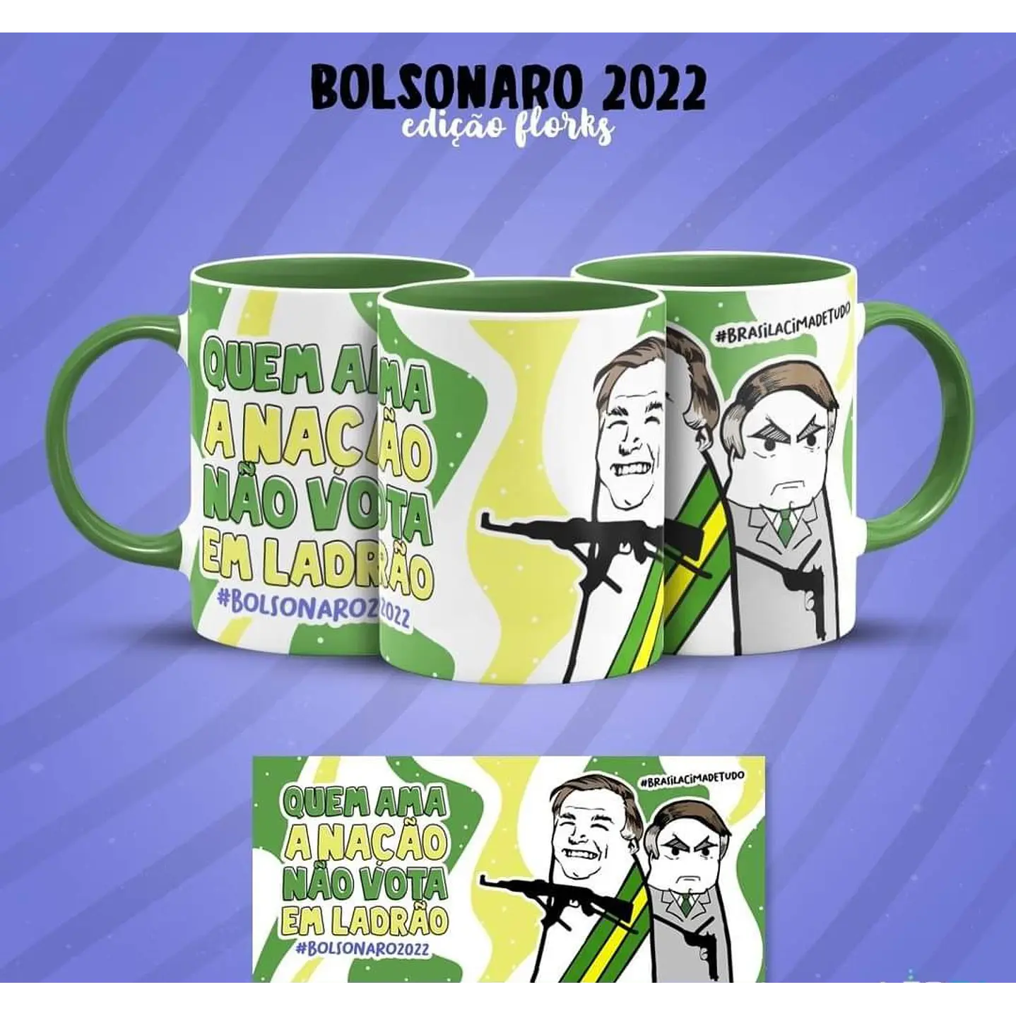 Artes Canecas Bolsonaro Flork 6