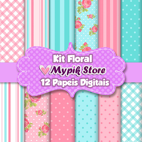 Kit Papel Digital Colección Floral