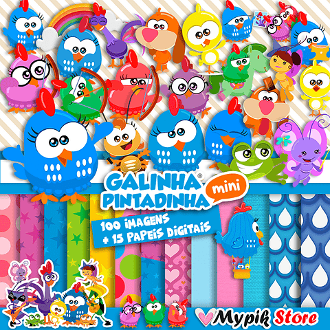 Super Kit Mini Pollo Manchado Digital