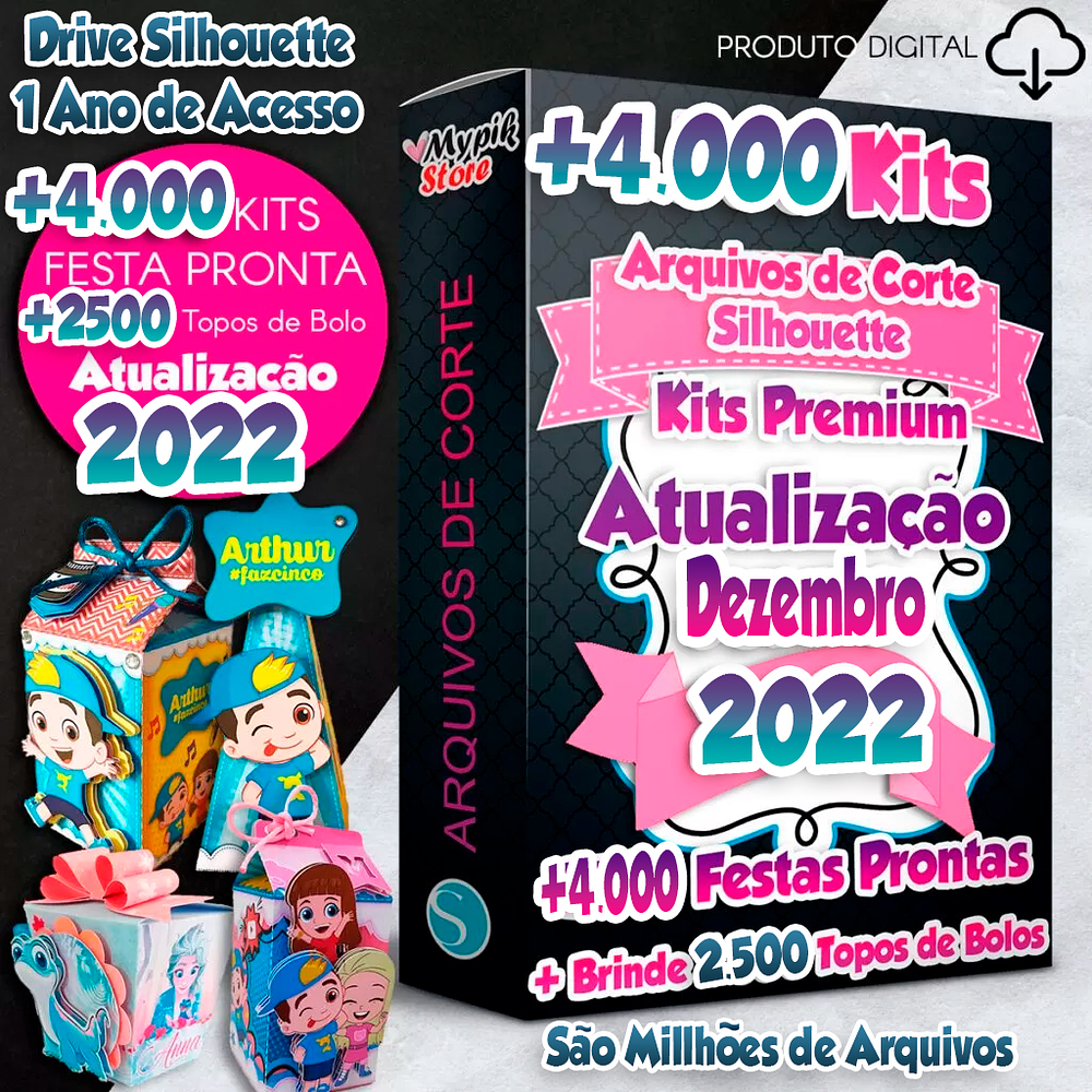 Mega Kit Arquivos de Corte Silhouette Completo 2023