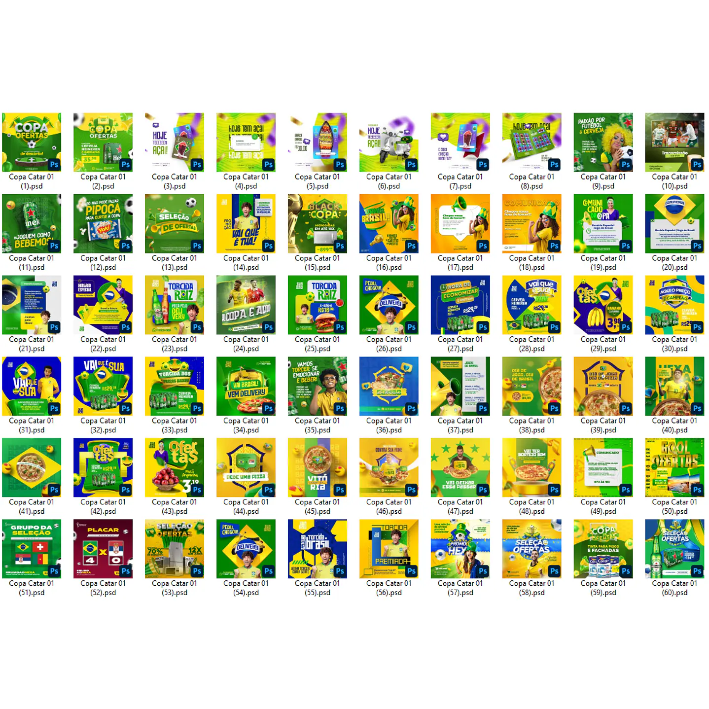 60 Artes Editáveis Copa do Mundo 3