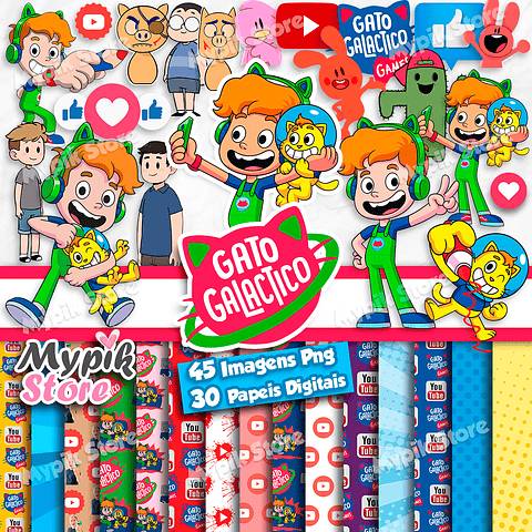 Kit Digital Gato Galactico 