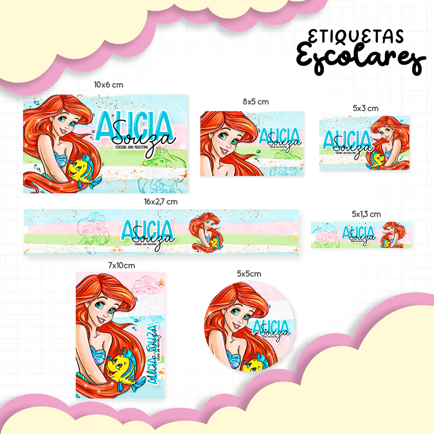Etiqueta Escolar Ariel 1