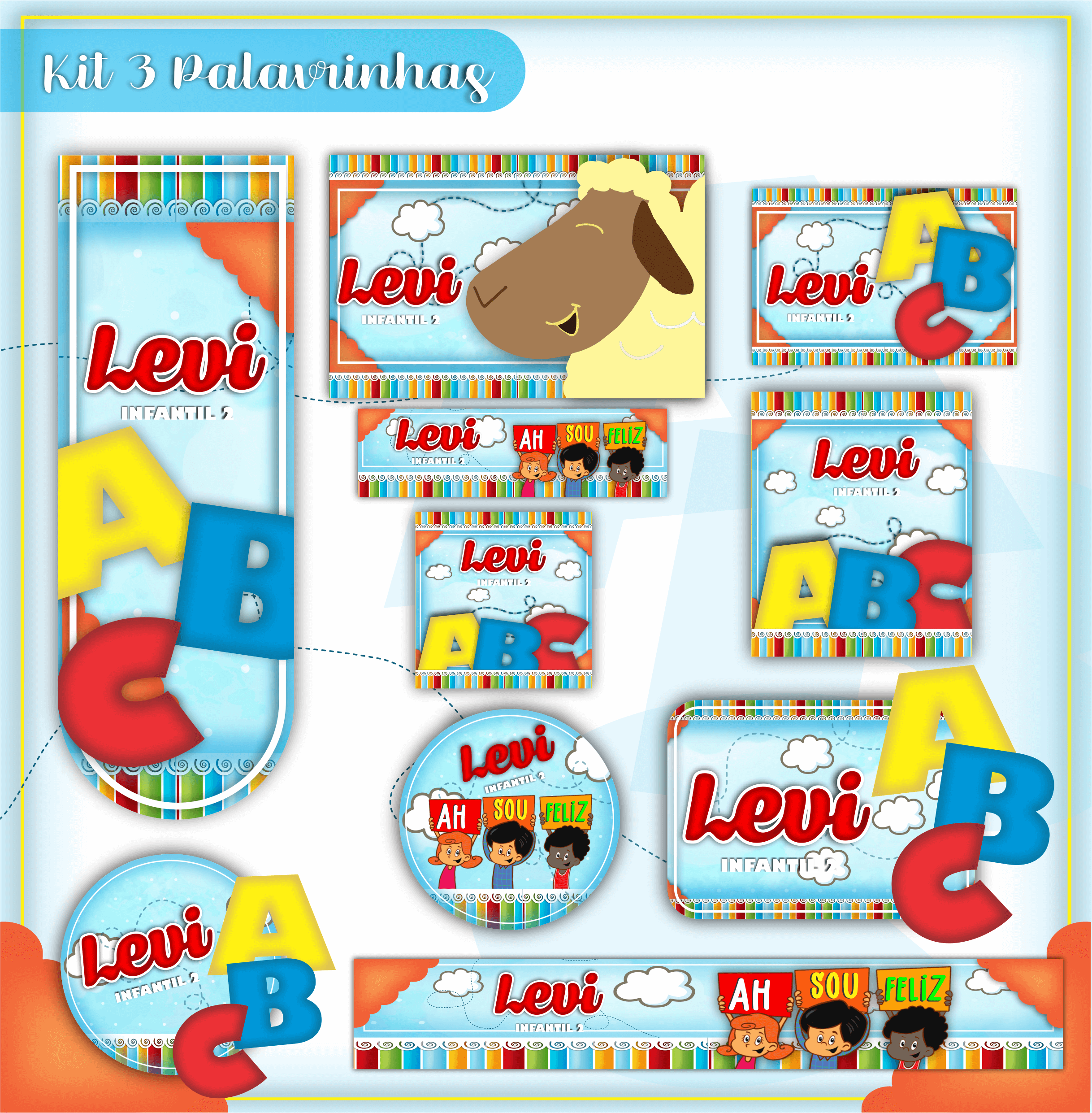 Arquivo de Corte Etiqueta Três Palavrinhas