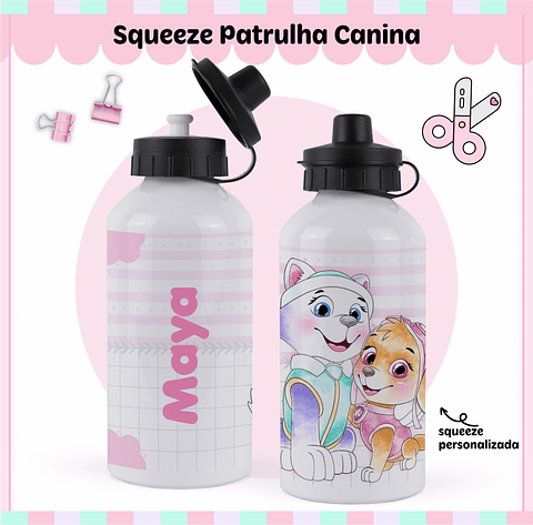 Arquivo de Corte Etiqueta Escolar Patrulha Canina Menina