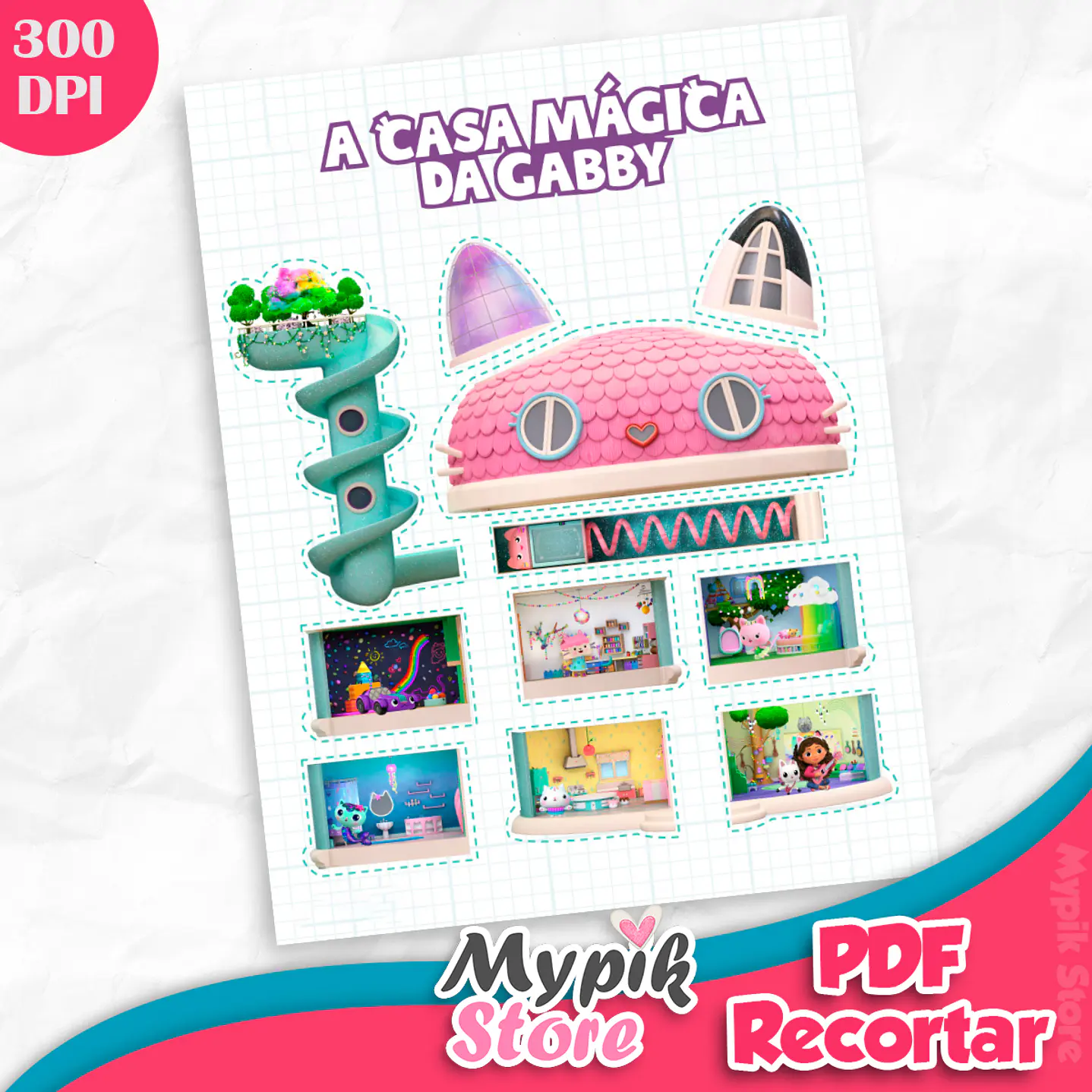 Kit Digital A Casa Mágica da Gabby PNG 2