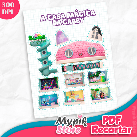 Kit Digital A Casa Mágica da Gabby PNG