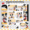 Arquivo de Corte Etiqueta Escolar Mickey
