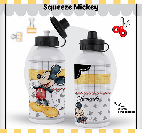 Arquivo de Corte Etiqueta Escolar Mickey