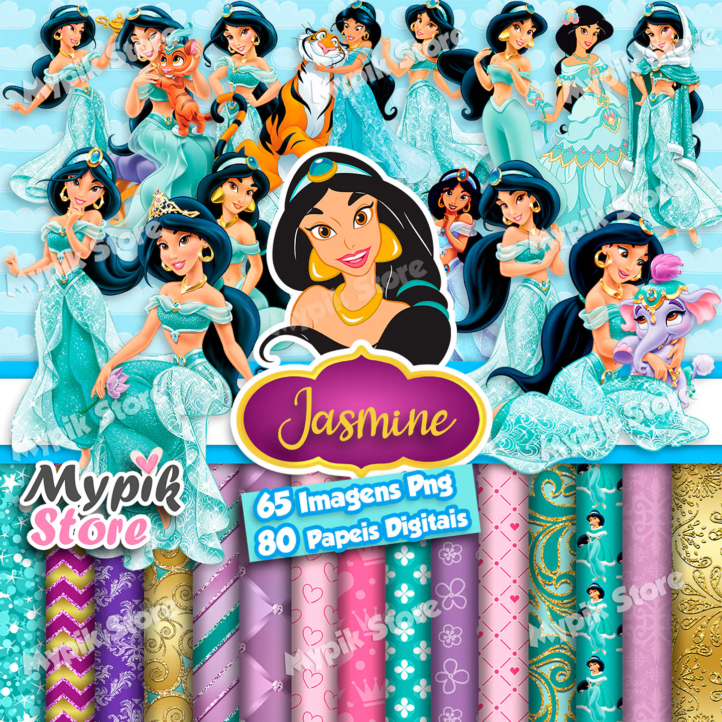 Kit Digital Princesa Jasmine 1
