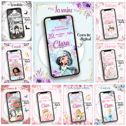 10 Convite Digital - Editável no Corel Draw ﻿