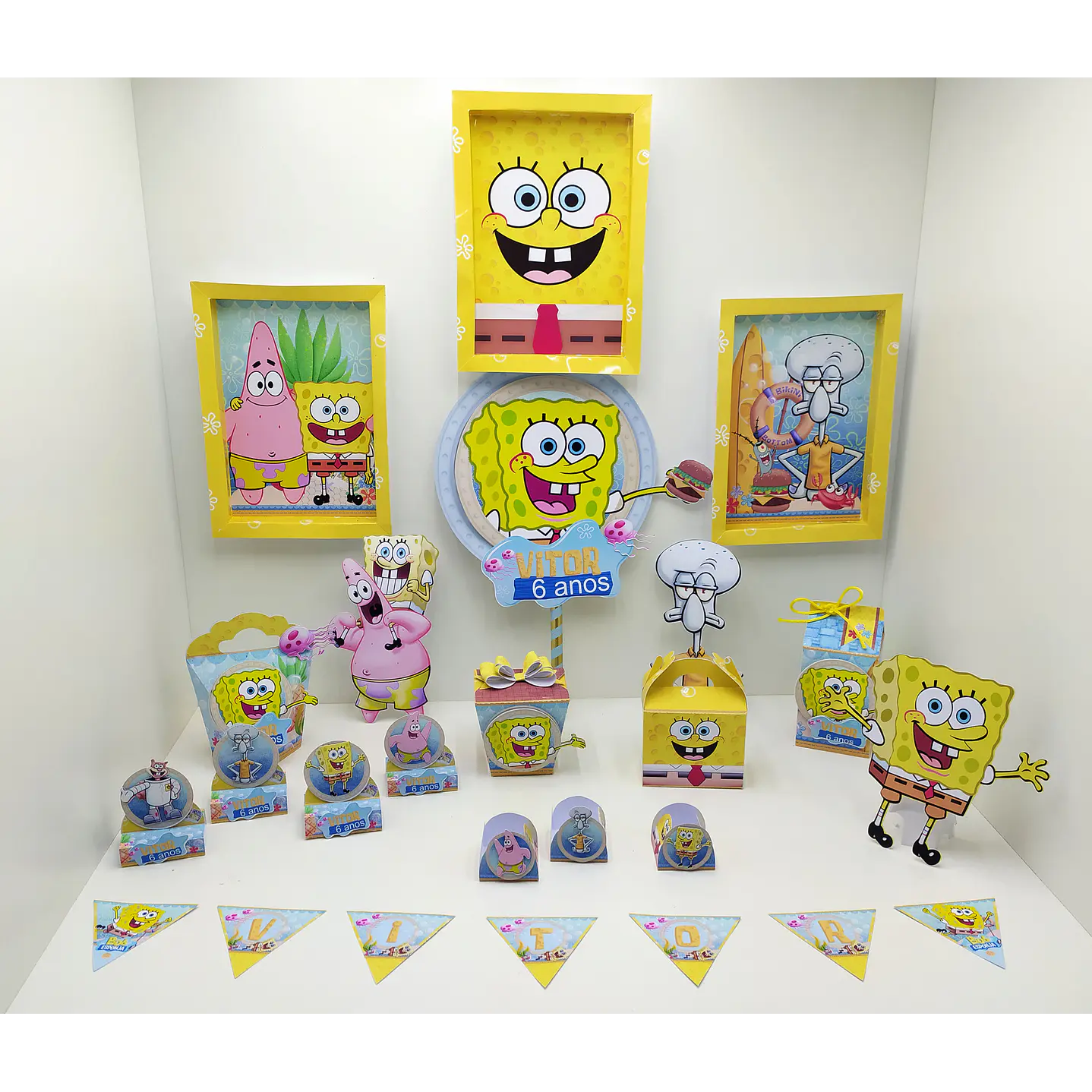 Pack 10 Kits Arquivo de Corte Bob Esponja 7
