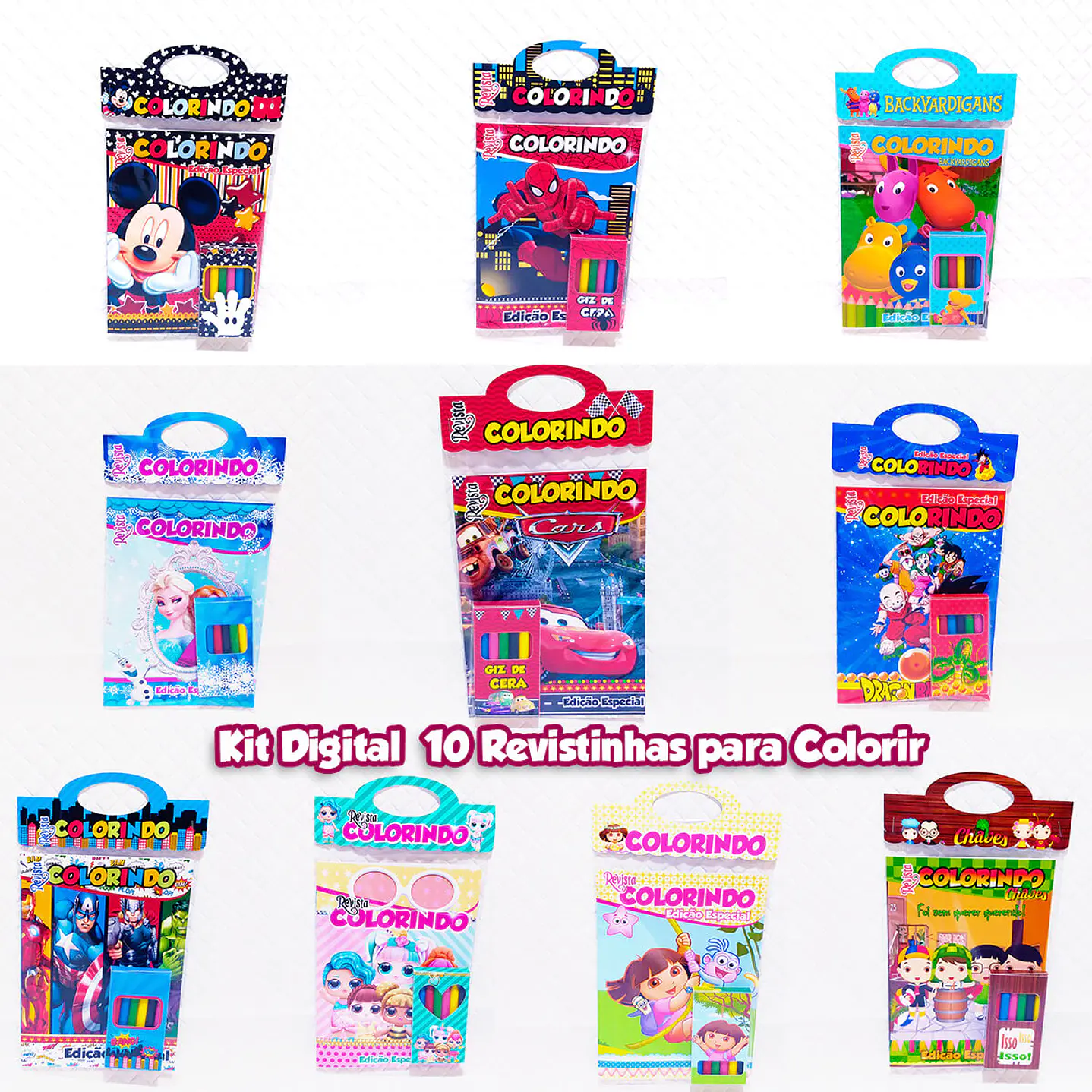 Arquivo de Corte 10 Revistinhas para Colorir  1