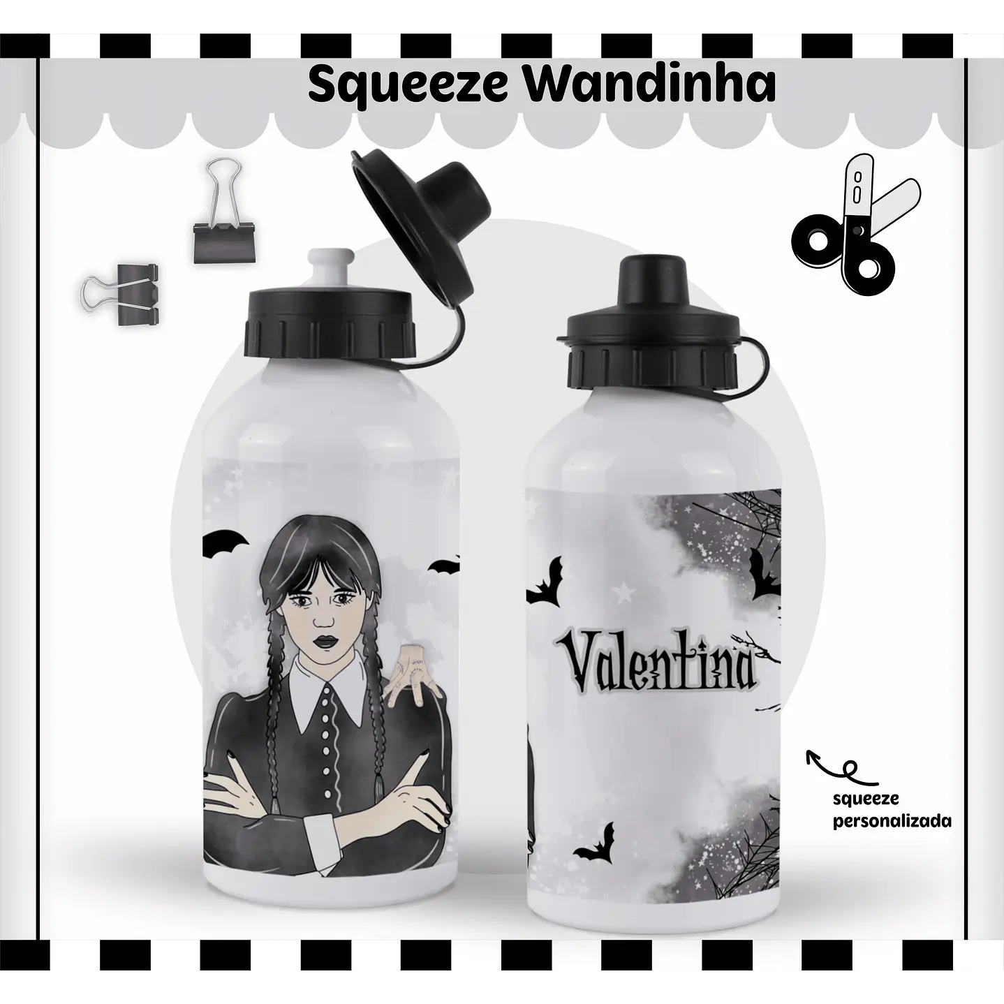 Kit Digital Encadernação Wandinha  4
