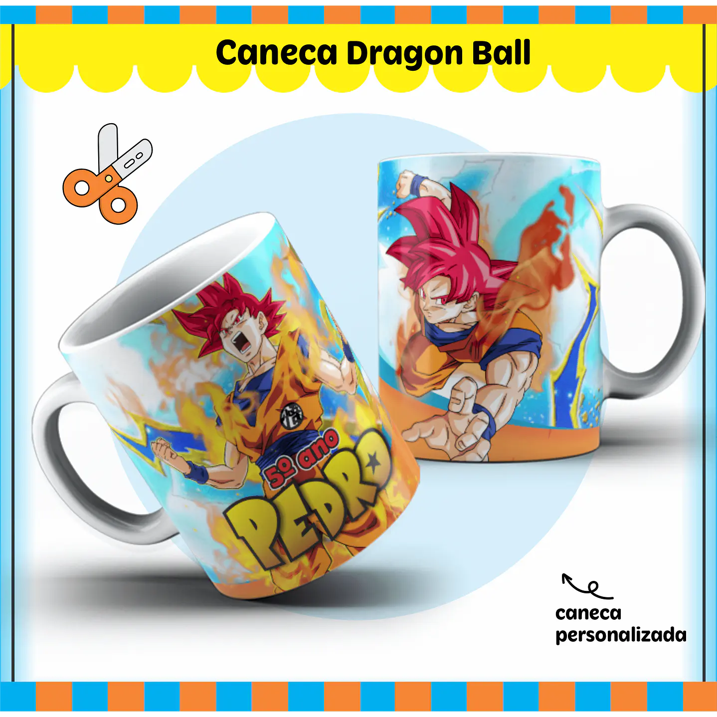 Arquivo de Corte Etiqueta Escolar Dragon Ball Super 2