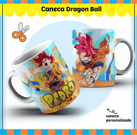 Arquivo de Corte Etiqueta Escolar Dragon Ball Super