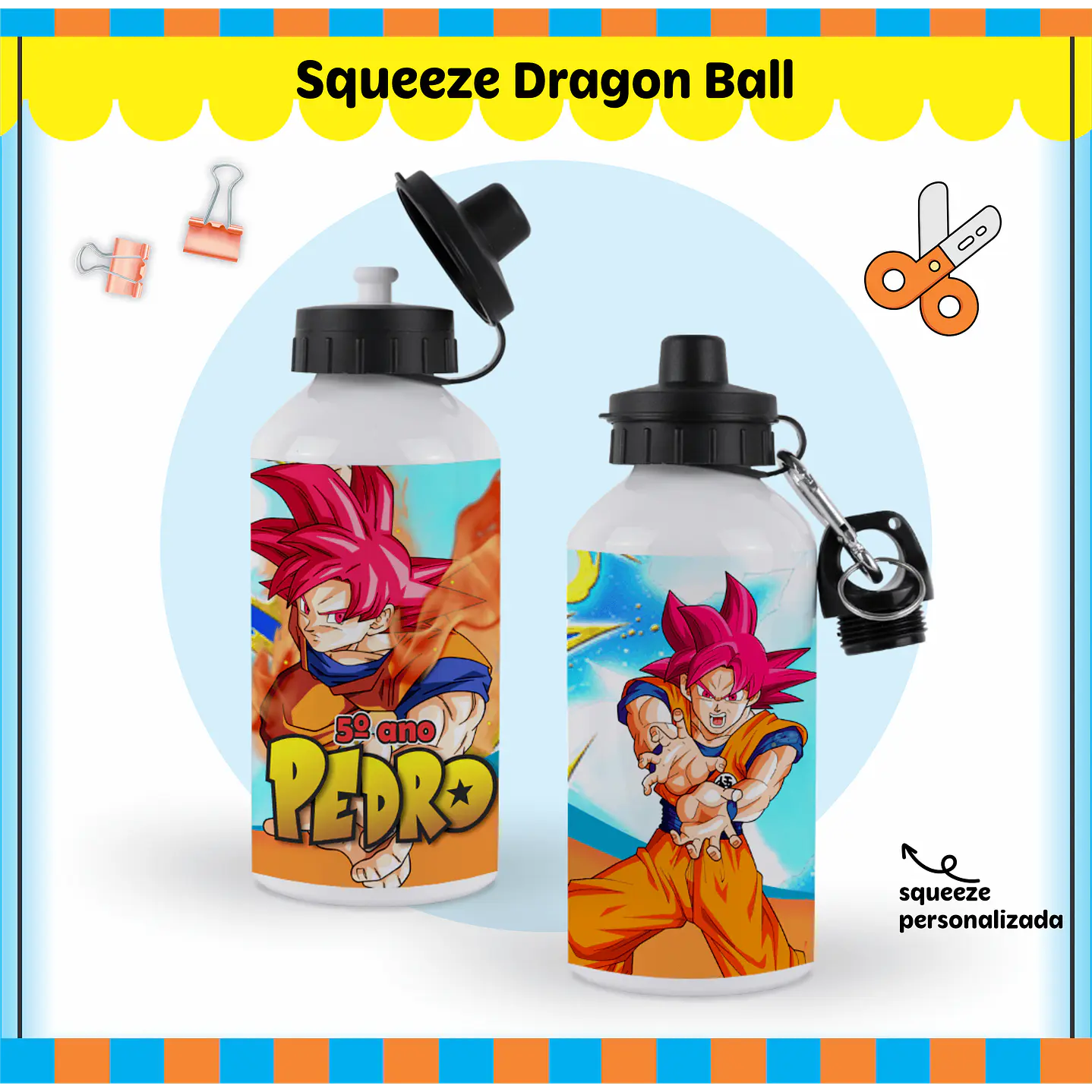 Arquivo de Corte Etiqueta Escolar Dragon Ball Super 3