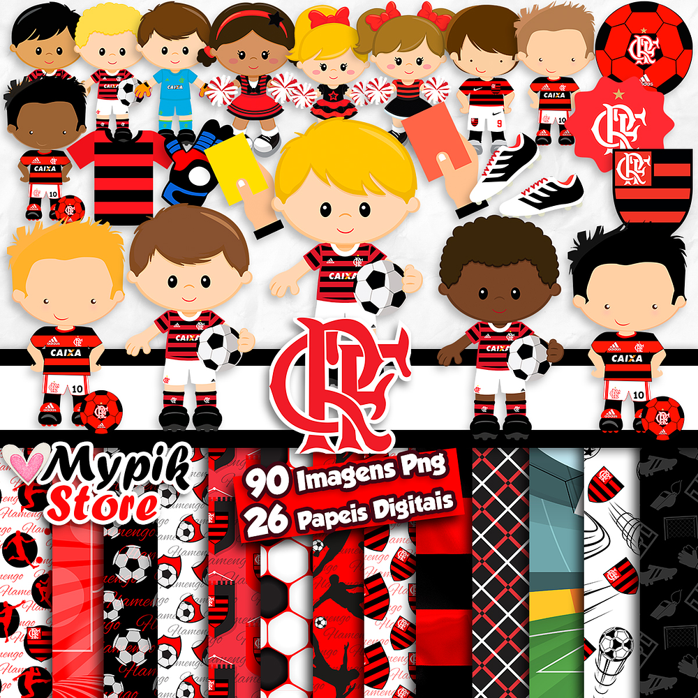 Kit Digital Flamengo imagens PNG 