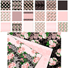 Kit Digital Papeis Floral e Rendado Rosa