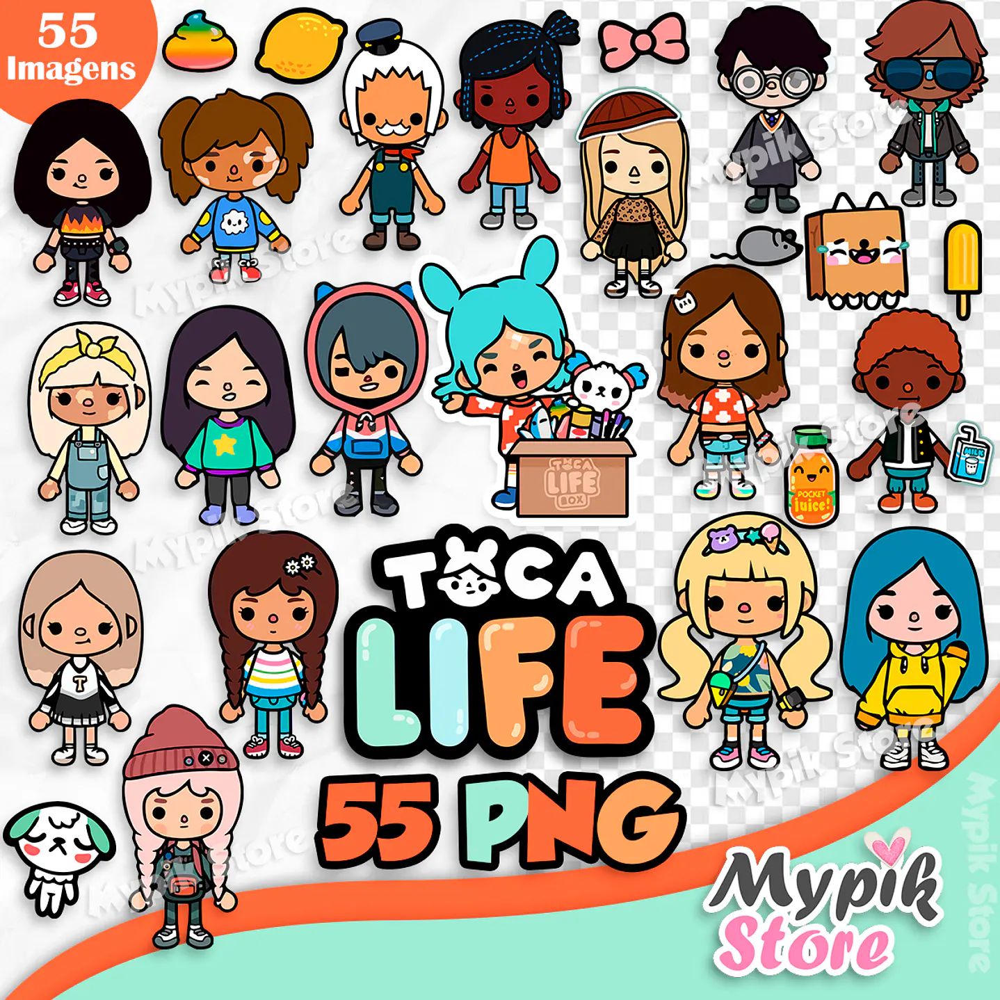 Kit Digital Toca Life Word Imagens png 1