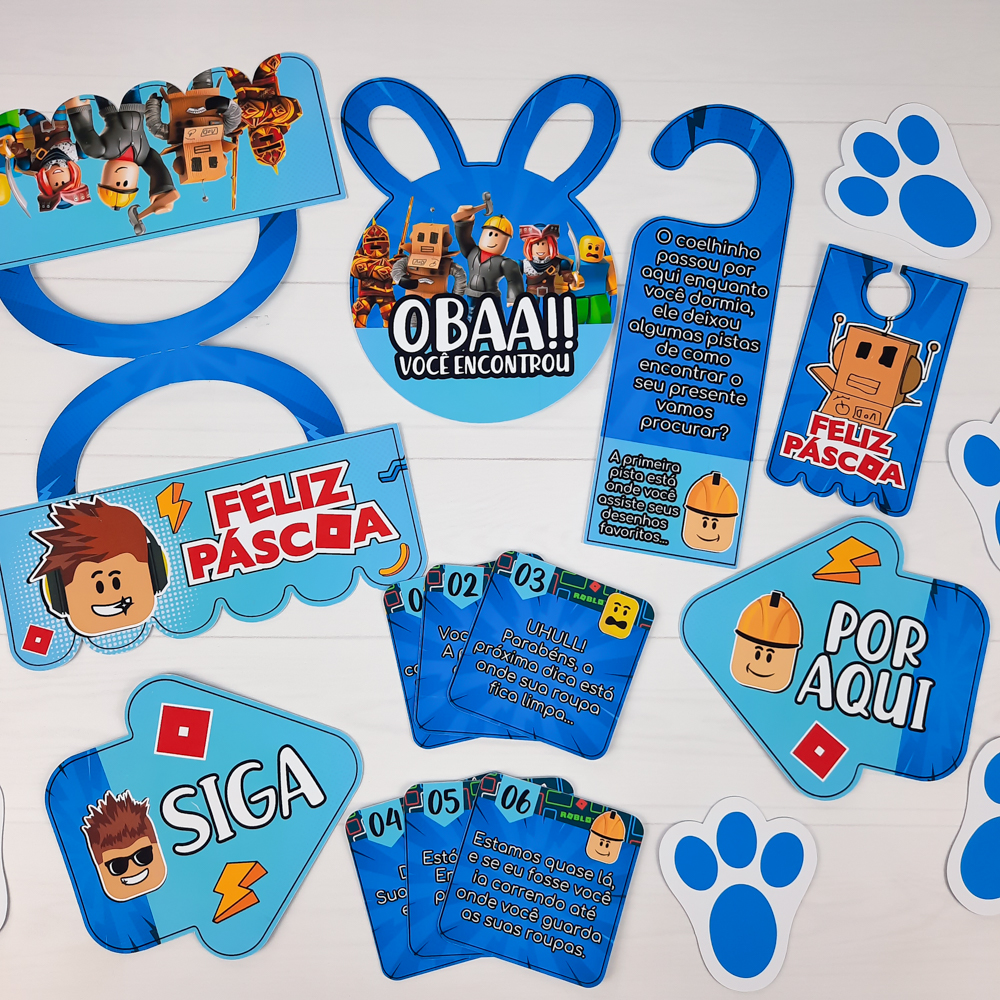 Kit Digital Caça aos Ovos Roblox