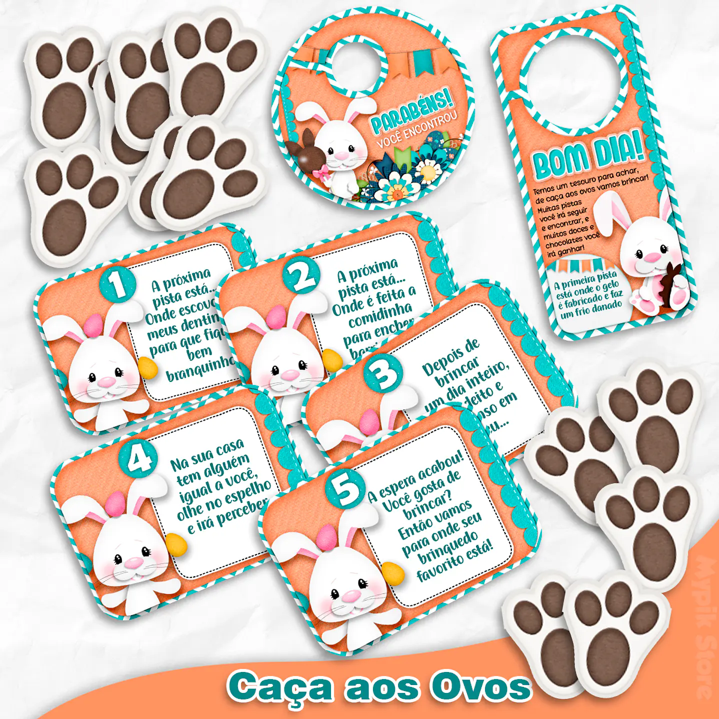 Kit Digital Páscoa Caça aos Ovos Coelhinho 1