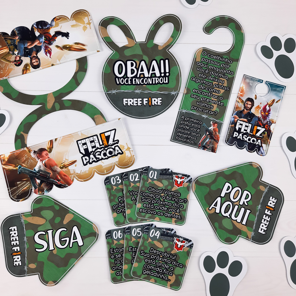 Kit Digital Páscoa Caça aos Ovos FreeFire