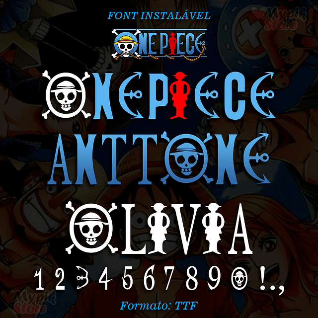 Kit Digital Fonte Instalável One Piece Baixe Agora