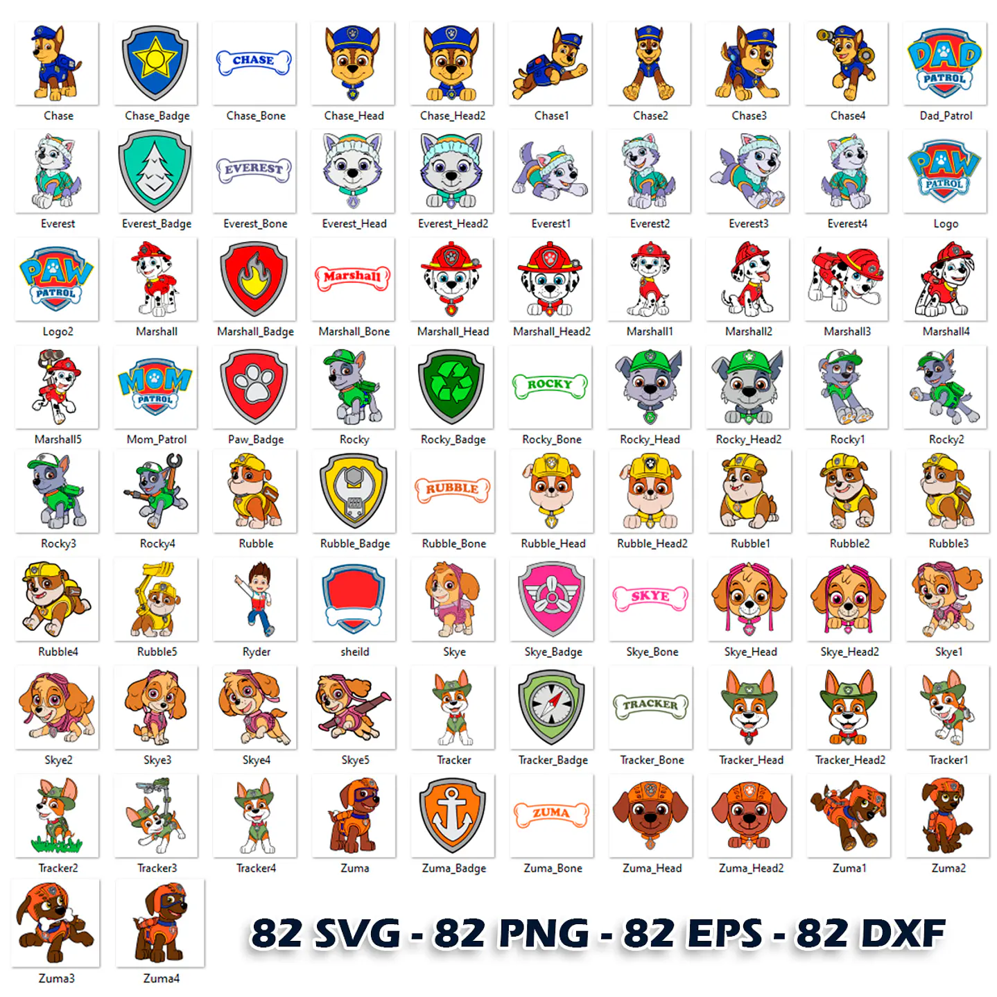 Kit Digital Patrulha Canina Vetor SVG e PNG 2