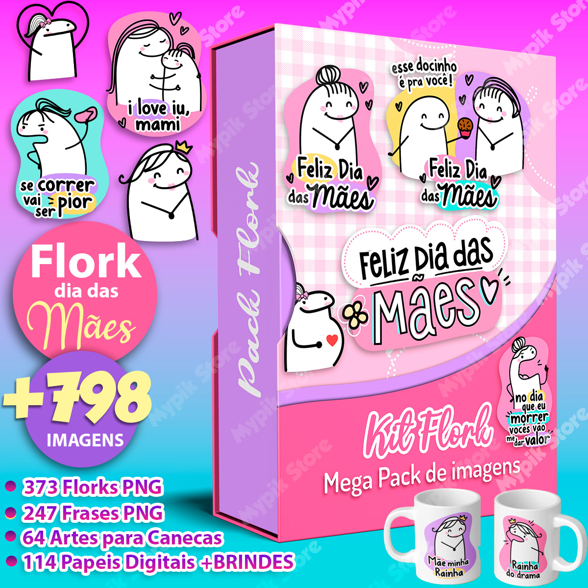 Mega Kit Digital Flork Dia das Mães 