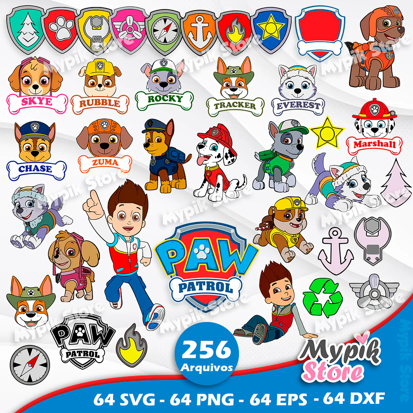 Kit Digital Patrulha Canina Vetor SVG e PNG - 2 1