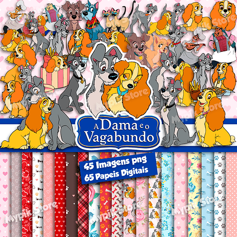Kit Digital A Dama e o Vagabundo Imagens PNG