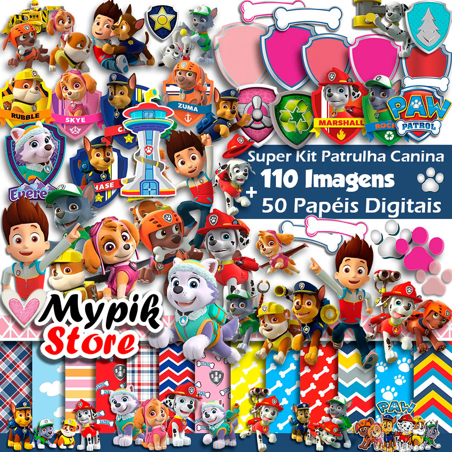 Kit Digital Patrulha Canina para imprimir  1