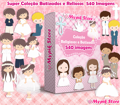 Colección de kit digital super bautizo y religioso 520 imágenes