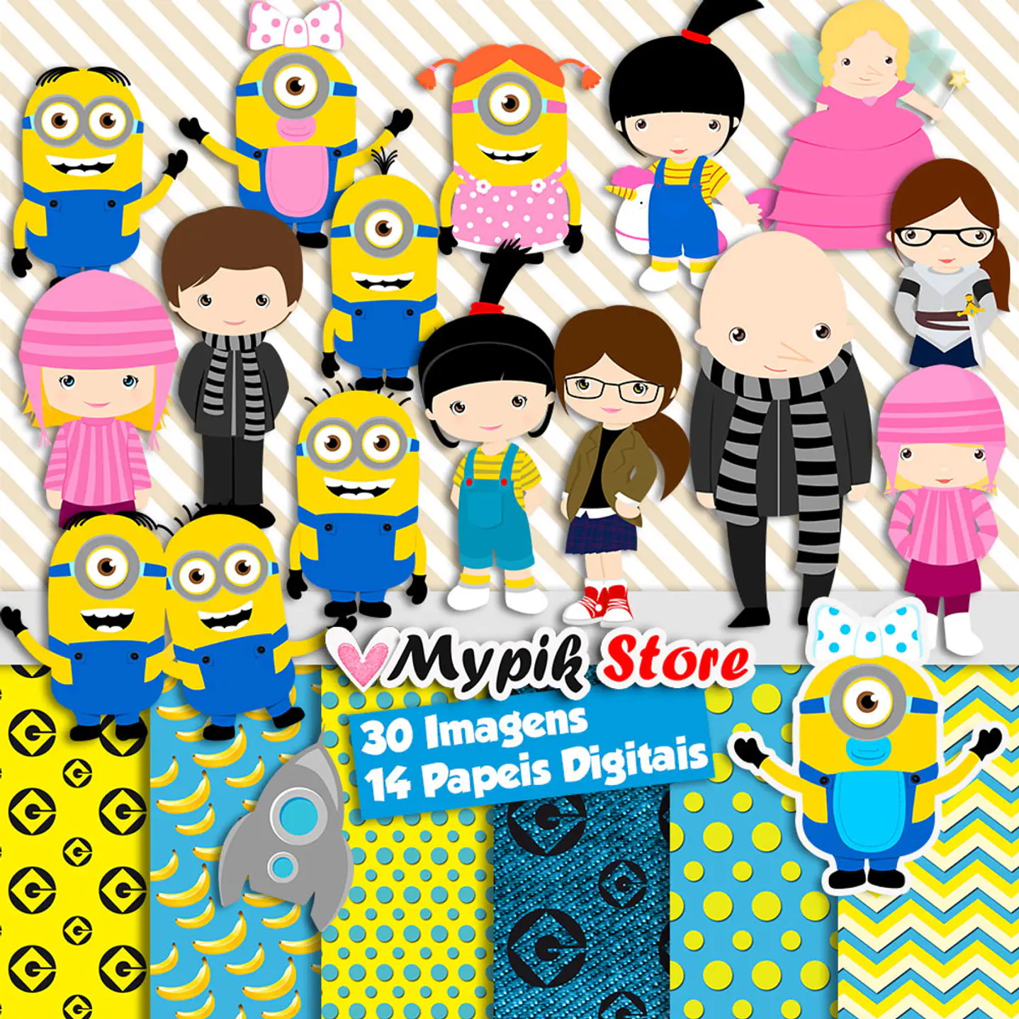 Kit Digital Despicable Me Cutes 1