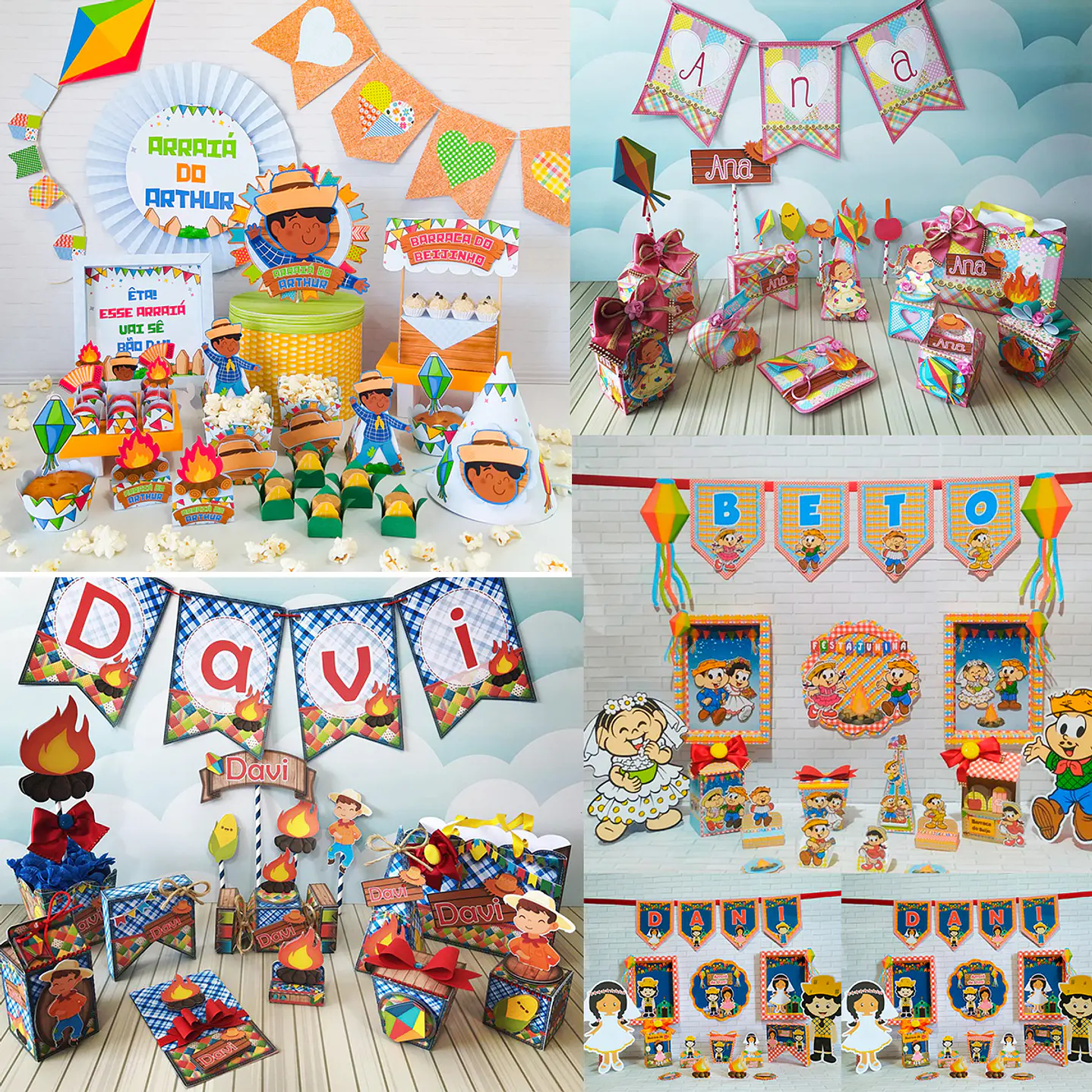 Pack Festa Junina 5 Kits Completos Arquivos de Corte  1