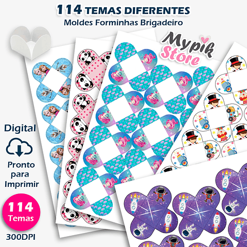 Moldes Forminhas para Brigadeiro Personalizados 