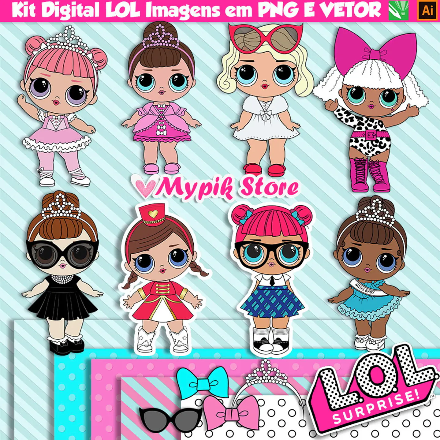Kit digital LOL Surprise Vectores de alta resolución 2