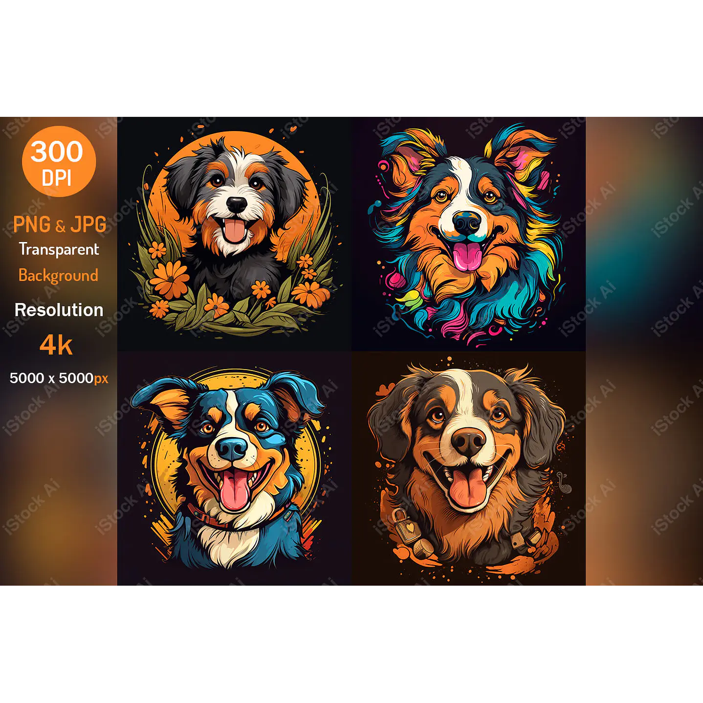 Arte PNG para camiseta com um mascote de cachorro 2