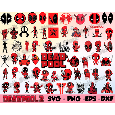 Ultra Kit Digital Deadpool Vetorizado SVG e PNG