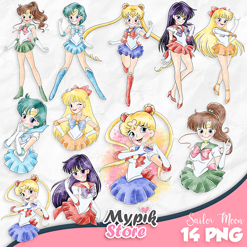 Kit Digital Sailor Moon Aquarela
