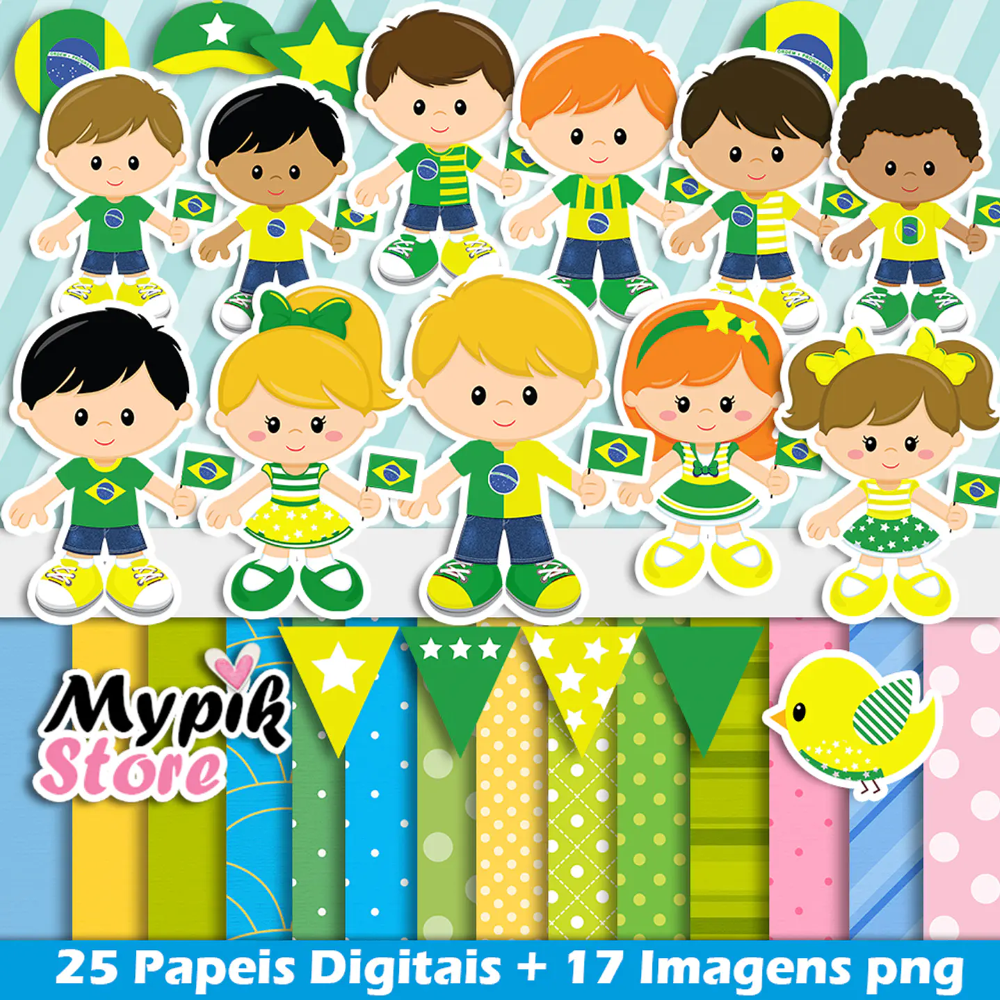 Kit Imágenes Digitales Copa del Mundo Brasil Cutes 1