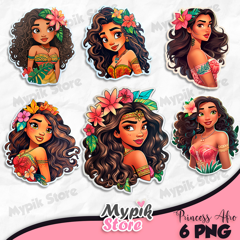 Kit Digital Princesa Moana PNG 1