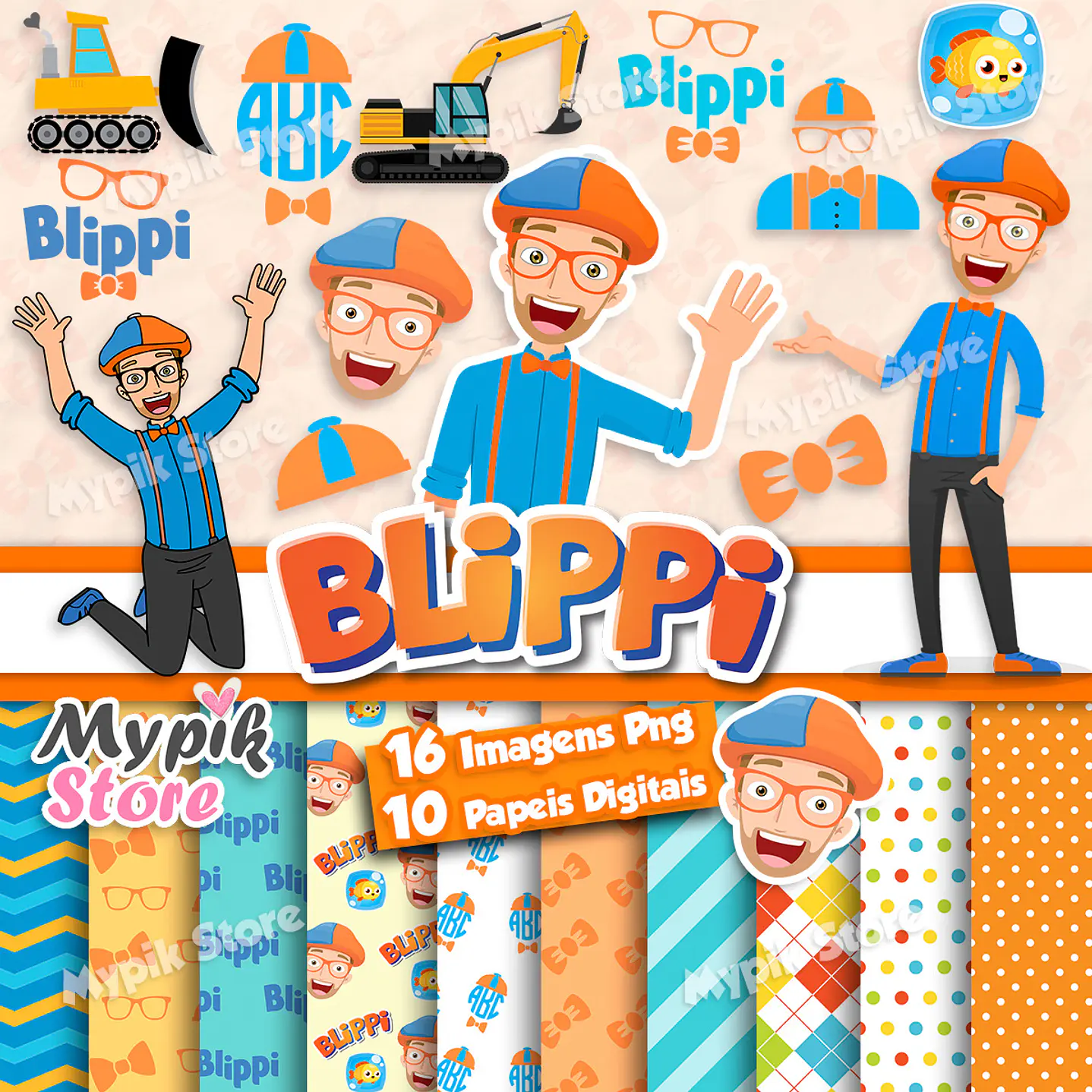 Kit Digital Blippi Imagens PNG 1