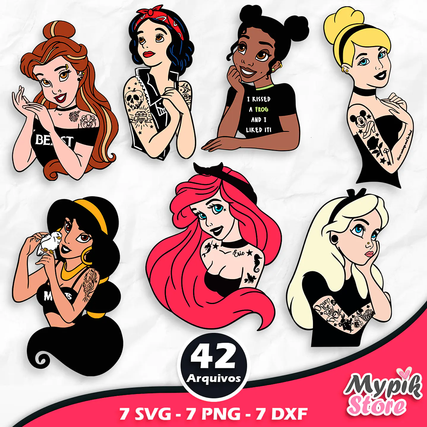 Kit Digital Princesas Disney Punk  1