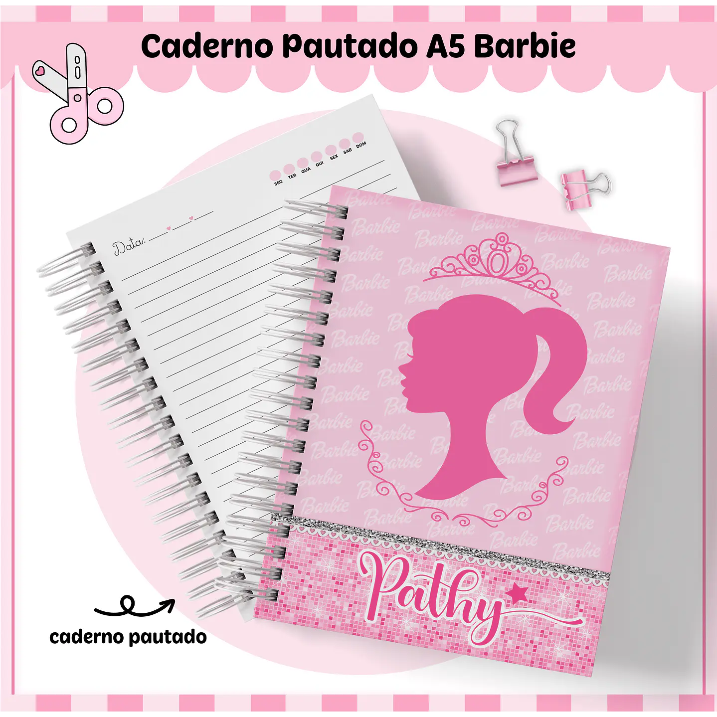 Kit Digital Encadernação Barbie Completo 4