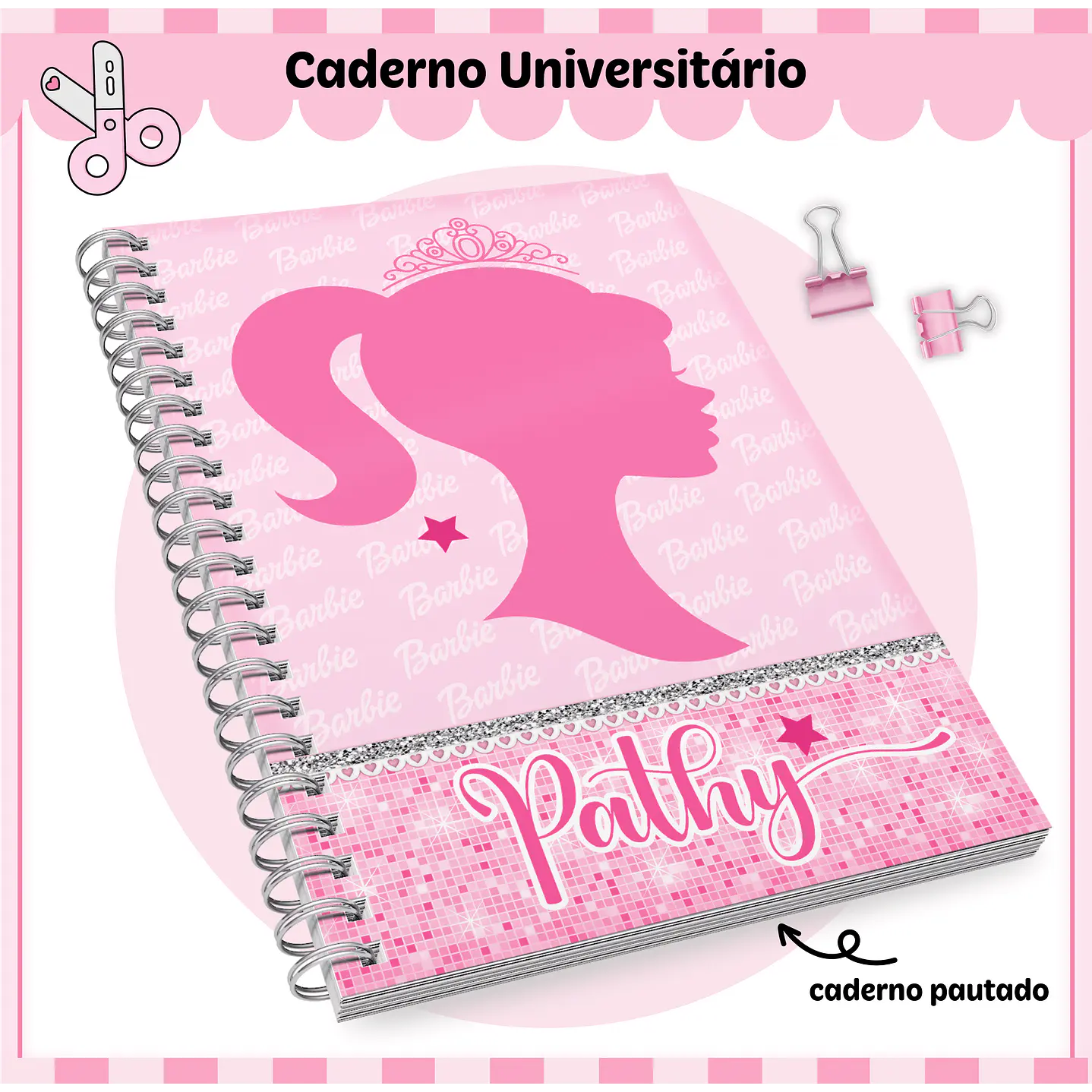 Kit Digital Encadernação Barbie Completo 5